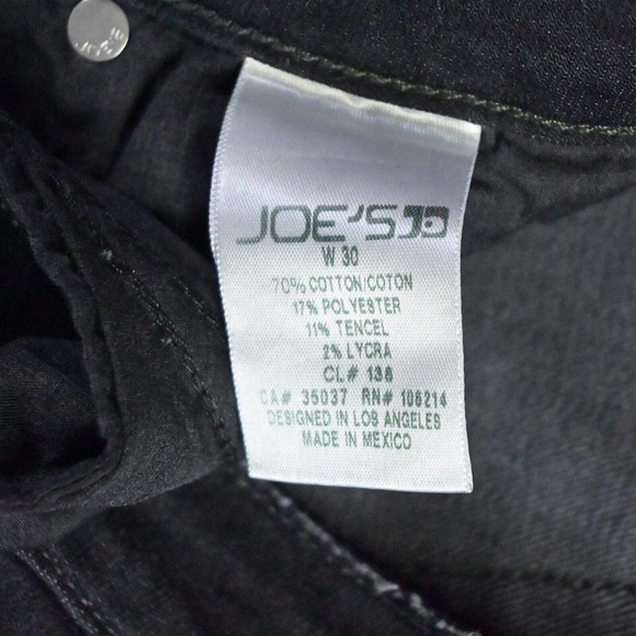 NEW Joes‎ 30 Mid Rise Skinny Ankle Destroyed Black Stretch Denim Jeans - Picture 4 of 7